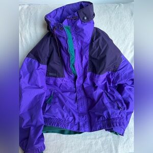 Colombia 80s Retro Purple and Green Ski Jacket